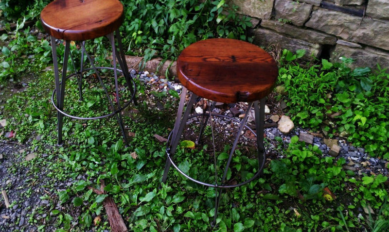 Counter Height Stool, Counter Stools, Industrial Bar Stools, Rustic Bar Stools /ICE CREAM/ Reclaimed Wood Stool, Modern Farmhouse Stools