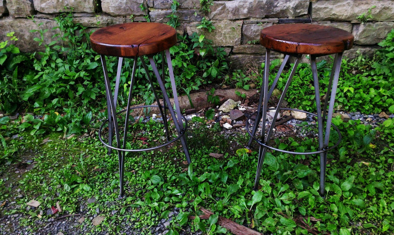 Counter Height Stool, Counter Stools, Industrial Bar Stools, Rustic Bar Stools /ICE CREAM/ Reclaimed Wood Stool, Modern Farmhouse Stools