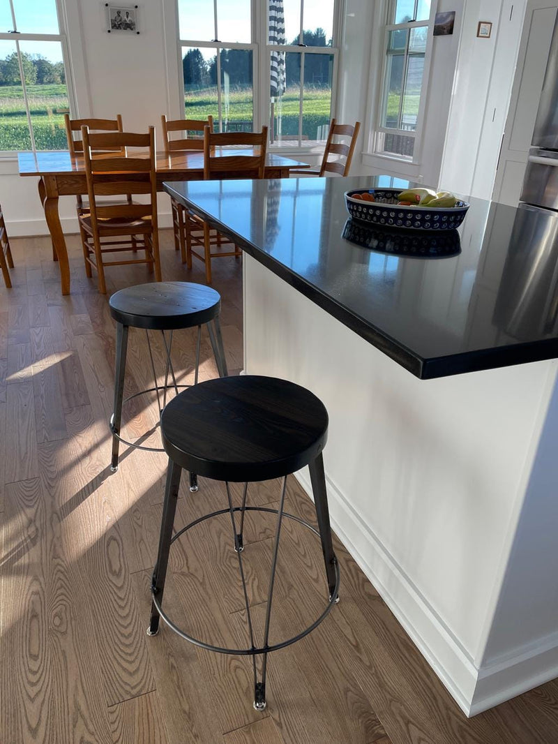 Counter Height Stool, Counter Stools, Industrial Bar Stools, Rustic Bar Stools /ICE CREAM/ Reclaimed Wood Stool, Modern Farmhouse Stools
