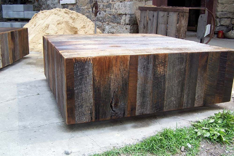Extra Large Reclaimed Wood Square Coffee Table, Floating Coffee Table, Reclaimed Barn Wood Coffee Table, Rustic Chic Coffee Table, Holiday