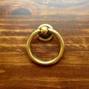 Plain Antique Brass "Capri" Ring Drawer Pulls