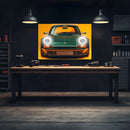 Retro Car Neon Wall Art - UV Printed Plexiglass LED Sign for Garage, Man Cave, Office & Game Room - Adjustable Dimmer Light