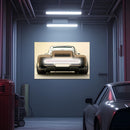 Retro Futuristic Car Neon Wall Art - UV Printed LED Plexiglass Sign for Garage, Man Cave & Showroom - Adjustable Light and Free Shipping