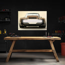 Retro Futuristic Car Neon Wall Art - UV Printed LED Plexiglass Sign for Garage, Man Cave & Showroom - Adjustable Light and Free Shipping