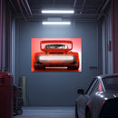Futuristic Muscle Car Neon Wall Art - UV Printed LED Plexiglass Sign for Garage, Man Cave & Racing Fans - Adjustable Light and Free Shipping
