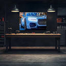 Luxury Car Neon Wall Art - UV Printed LED Plexiglass Sign for Garage, Man Cave & Showroom - Adjustable Light and Free Shipping