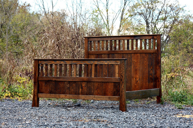 Mission Style Bed, Mission Furniture, Reclaimed Oak Bed, Mission Bed Frame, Bedroom Furniture, Solid Wood Bed Frame, Farmhouse Bed, Rustic