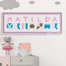 Personalized Nautical Flag Kid's Name Framed Canvas Print