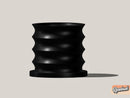 Rippled Plant Pot with Drainage – Modern Organic Indoor Planter with Saucer, 3D Printed Wavy Pot for Houseplants - BRIM