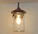Exterior Outdoor Mason Jar Wall Sconce Light with Vintage Jar