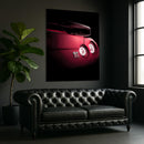 LED Sports Car Tail Light Wall Art – UV Print Acrylic, Includes Free Remote