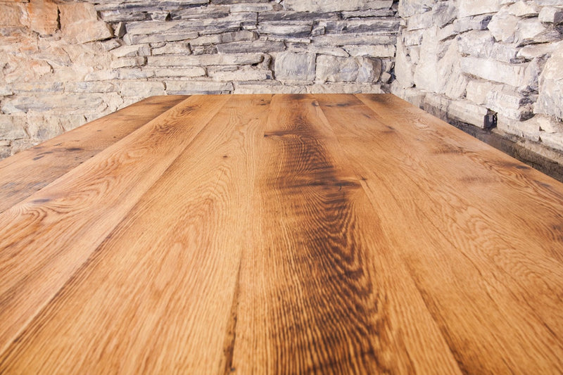 Conference Table, Trestle Table Base, Reclaimed Wood Dining Table, Rustic Modern Table, THE SONIA, Modern Farmhouse Table, Slab Wood Table