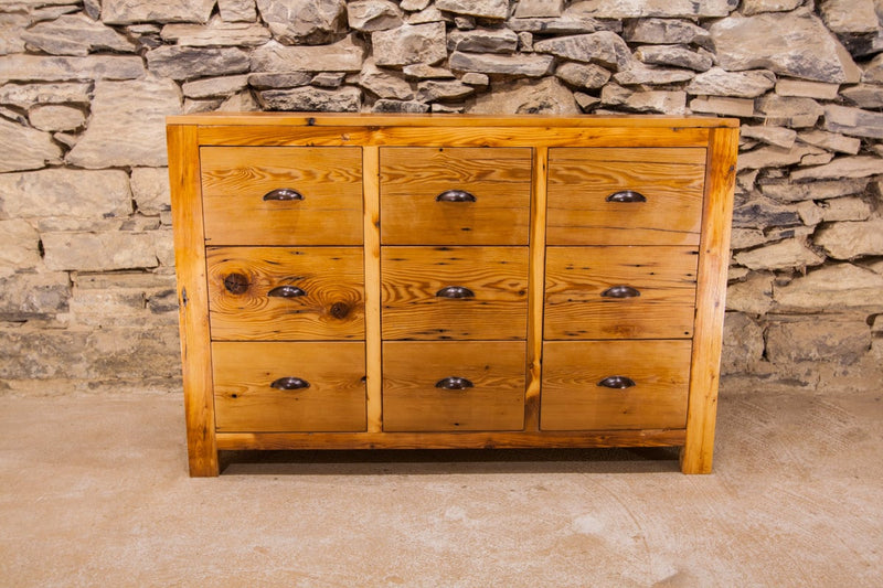 Pine Dresser, Reclaimed Wood Dresser, 9 Drawers Dresser, Reclaimed Dresser, The Bombay Dresser, Solid Pine Wood Furniture, Bohemian Dresser