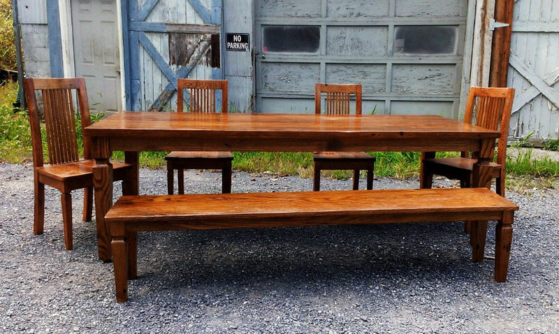 Wormy Chestnut Table, Dining Table, Farm Table, Colonial Table, American Table, Reclaimed Table