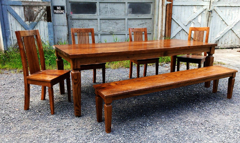 Wormy Chestnut Table, Dining Table, Farm Table, Colonial Table, American Table, Reclaimed Table