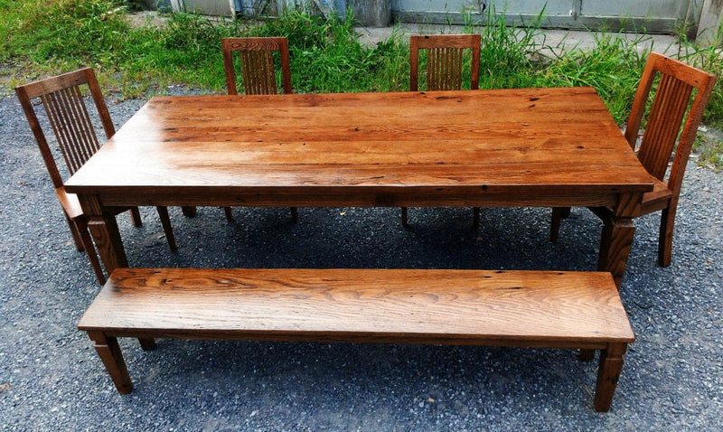 Wormy Chestnut Table, Dining Table, Farm Table, Colonial Table, American Table, Reclaimed Table