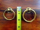 Plain Antique Brass "Capri" Ring Drawer Pulls