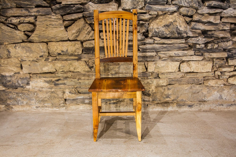 Rustic Dining Chair, Wood Dining Chair, Pine Chair, Antique Chair, Heart Pine Furniture, Vintage Style Chair, Farm Chair, Spindle Chair