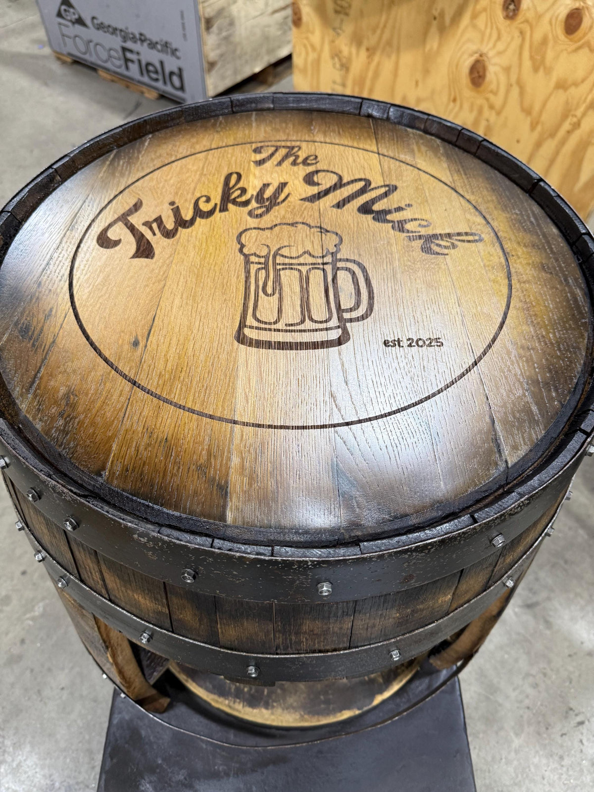 Whiskey Barrel Pool/Billiards Cabinet, photo 12 of 20