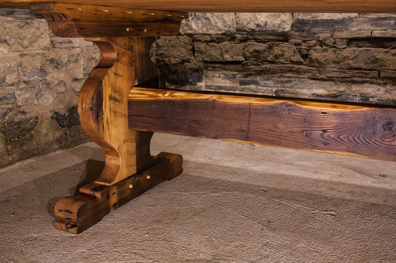 FREE SHIPPING - Trestle Table, Bavarian Trestle Dining Table, Barnwood Furniture, Reclaimed Wood Table, Wood Dining Table, Modern Farmhouse