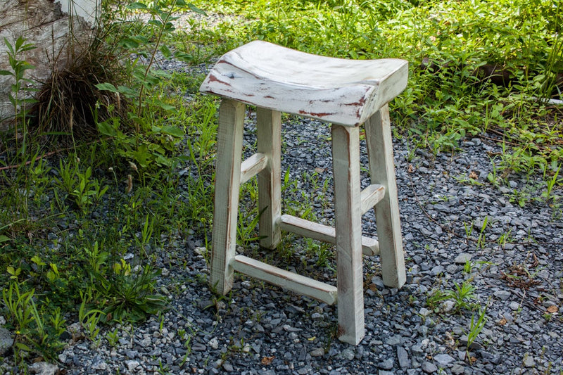 Counter Height Stool, Bar Stools, Live Edge Bar Stool, Farmhouse Stool, Backless Stool, Cottage Stool, Distressed Furniture, Wood Stool