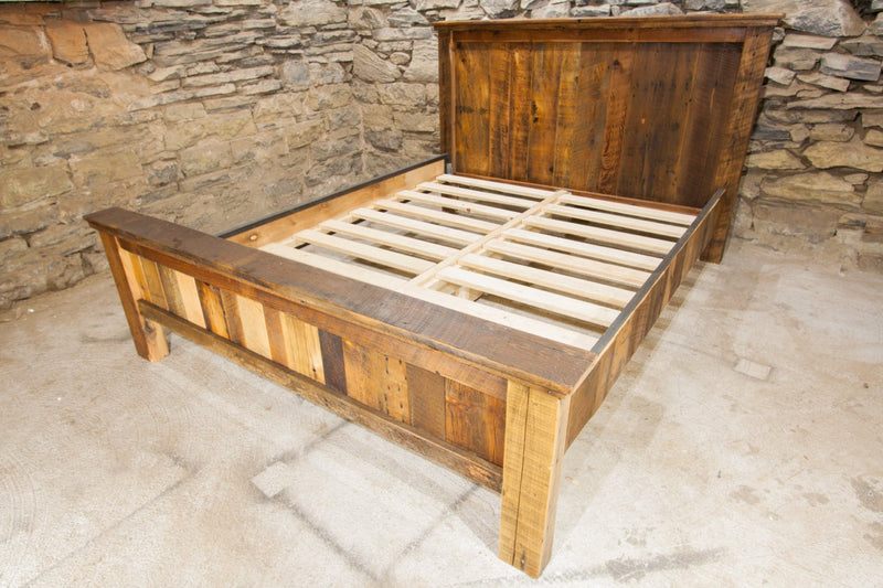 Reclaimed Wood Bed Frames, Barnwood Bed Platform, Rustic Bed Frame, Metal Bed Frame, Wood Bed Platform, Farmhouse Bed Frame, Cabin Furniture