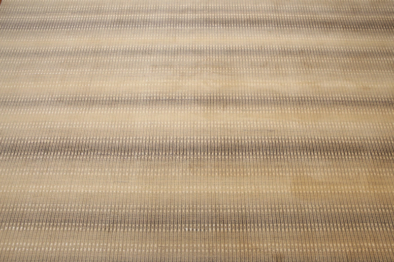 8'2" x 12' Hand Knotted Chic Design Wool Silk Full Pile Oriental Area Rug Beige