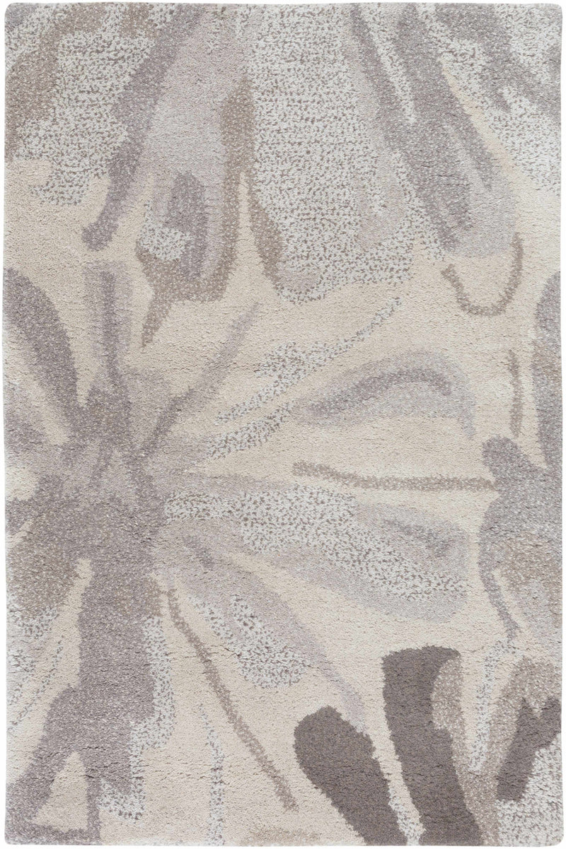 Ilfeld Athena Gray Floral Wool Rug