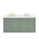 James Martin Chicago 60" Double Bathroom Vanity, Smokey Celadon
