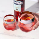 Irving Chrome-Rimmed Crystal Tumblers Set of 2 by Viski