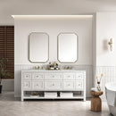 James Martin Breckenridge 72" Double Bathroom Vanity, Bright White