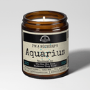 Malicious Women Co. I'm a MotherF’n Aquarius 9oz Zodiac Soy Candle | Astrology Gift Aromatherapy Candle 40+ Hr Burn
