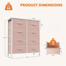 9-Drawer Fabric Dresser Storage Cabinet with Metal Frame by 2Dropme
