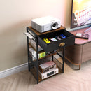 4-Tier Media Storage Tower with Drawer, Console Stand for PS5/Xbox/Switch by 2Dropme