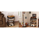4-Tier Media Storage Tower with Drawer, Console Stand for PS5/Xbox/Switch by 2Dropme