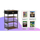 4-Tier Media Storage Tower with Drawer, Console Stand for PS5/Xbox/Switch by 2Dropme