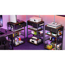 4-Tier Media Storage Tower with Drawer, Console Stand for PS5/Xbox/Switch by 2Dropme