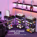 4-Tier Media Storage Tower with Drawer, Console Stand for PS5/Xbox/Switch by 2Dropme
