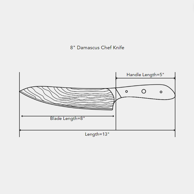 8" Damascus Chef Knife, photo 4 of 4
