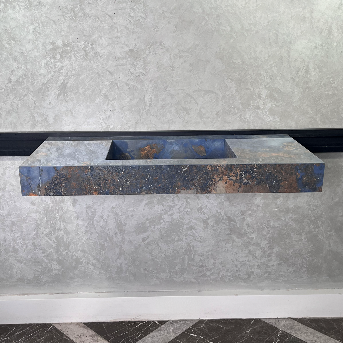 Engineered Stone Thunderstorm Sink - Handcrafted High ES-043, photo 5 of 9