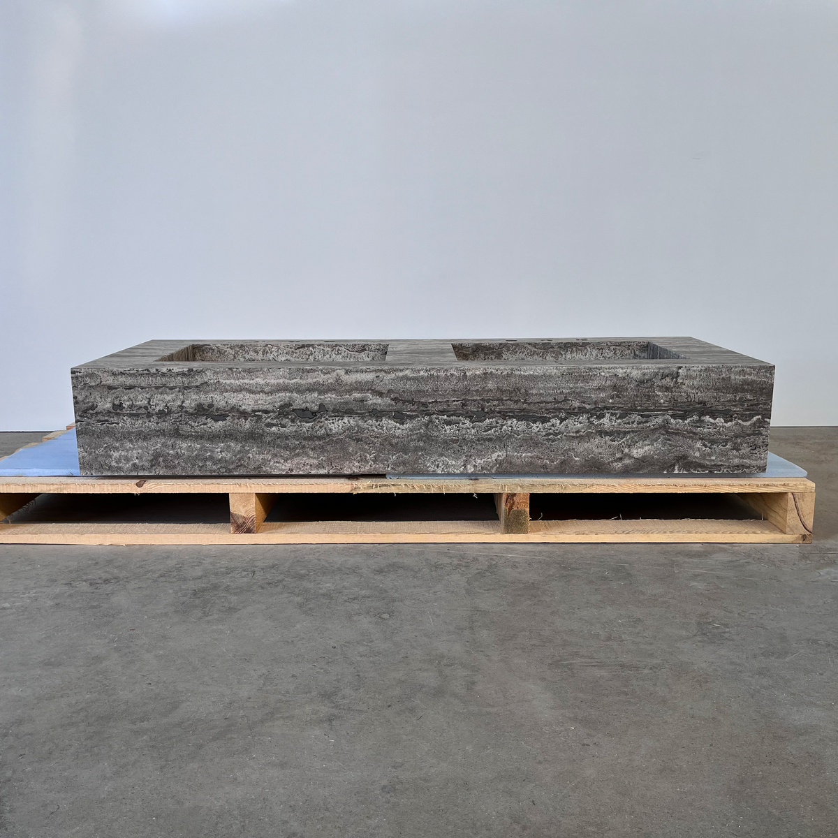 Travertine Natural Stone Bathroom Vanity Sink - Handcrafted Custom