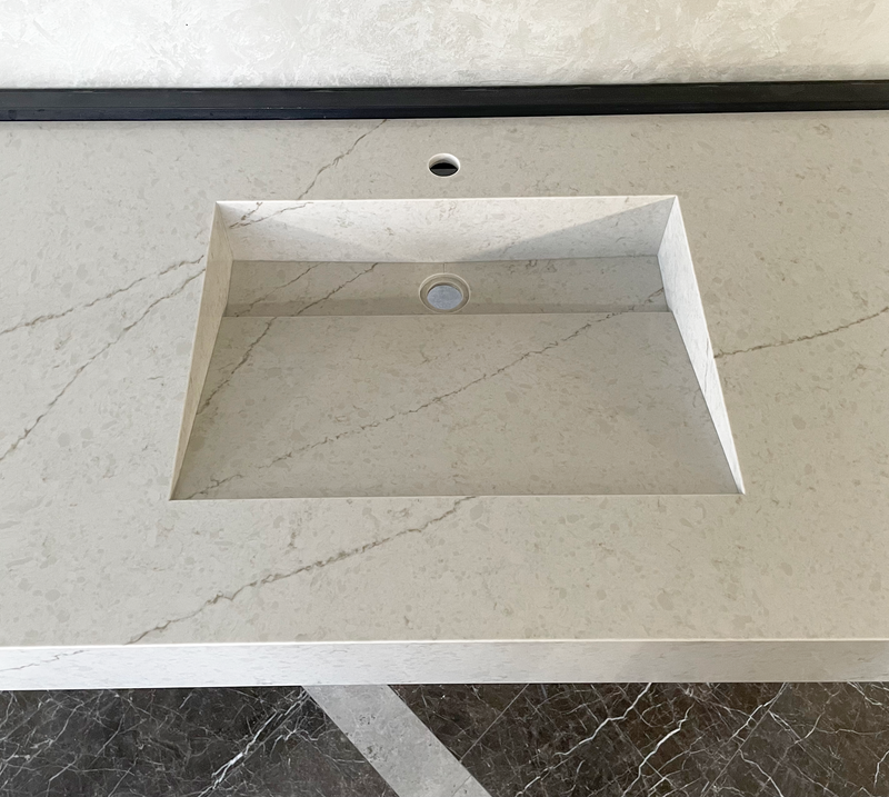 Premium Handcrafted Custom Double Quartz Composite Kitchen Sink, photo 7 of 8