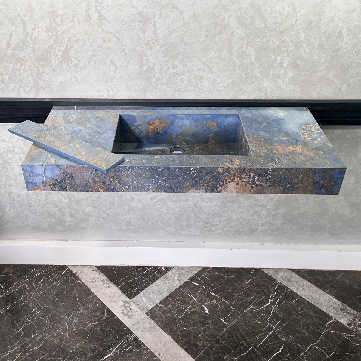 Engineered Stone Thunderstorm Sink - Handcrafted High ES-043, photo 7 of 9