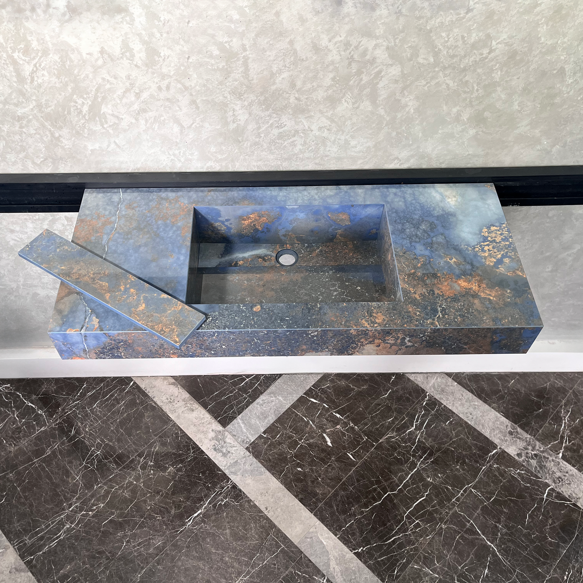 Engineered Stone Thunderstorm Sink - Handcrafted High ES-043, photo 9 of 9