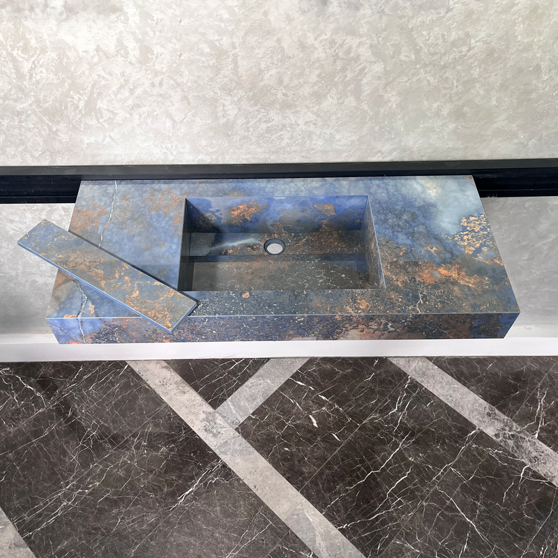Engineered Stone Thunderstorm Sink - Handcrafted High ES-043, photo 9 of 9
