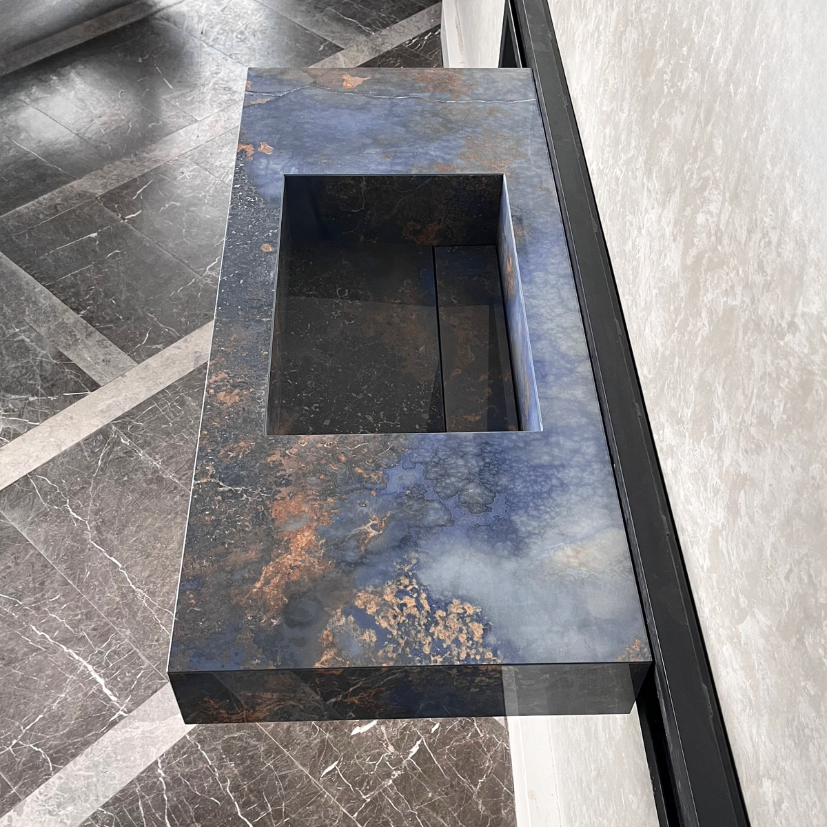 Engineered Stone Thunderstorm Sink - Handcrafted High ES-043, photo 6 of 9