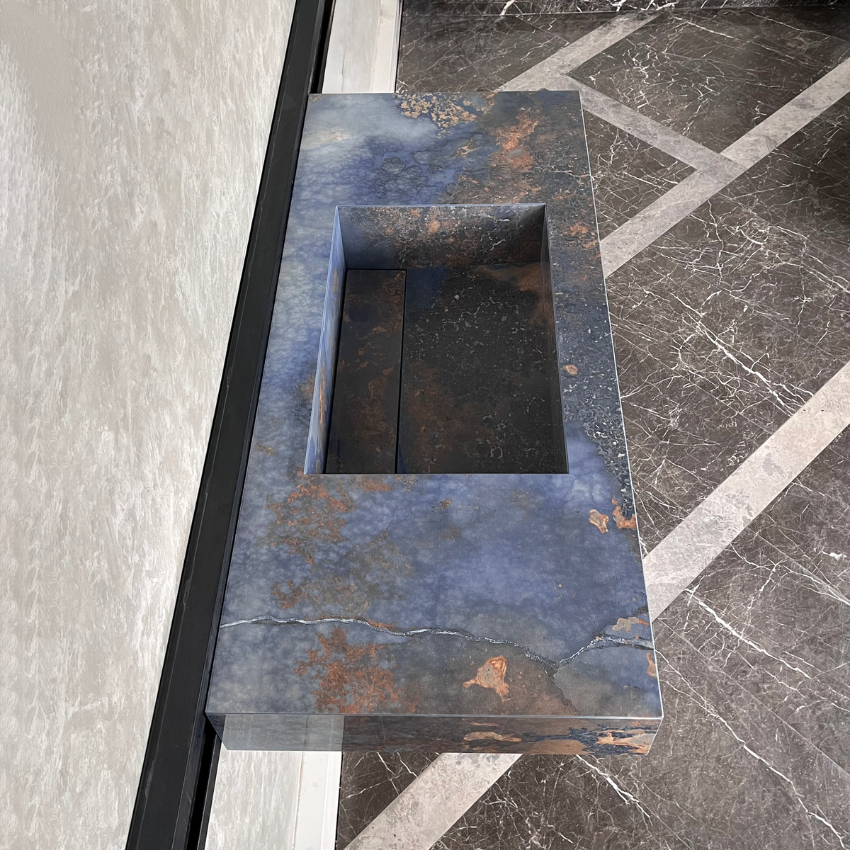 Engineered Stone Thunderstorm Sink - Handcrafted High ES-043, photo 8 of 9