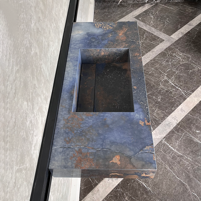 Engineered Stone Thunderstorm Sink - Handcrafted High ES-043, photo 8 of 9