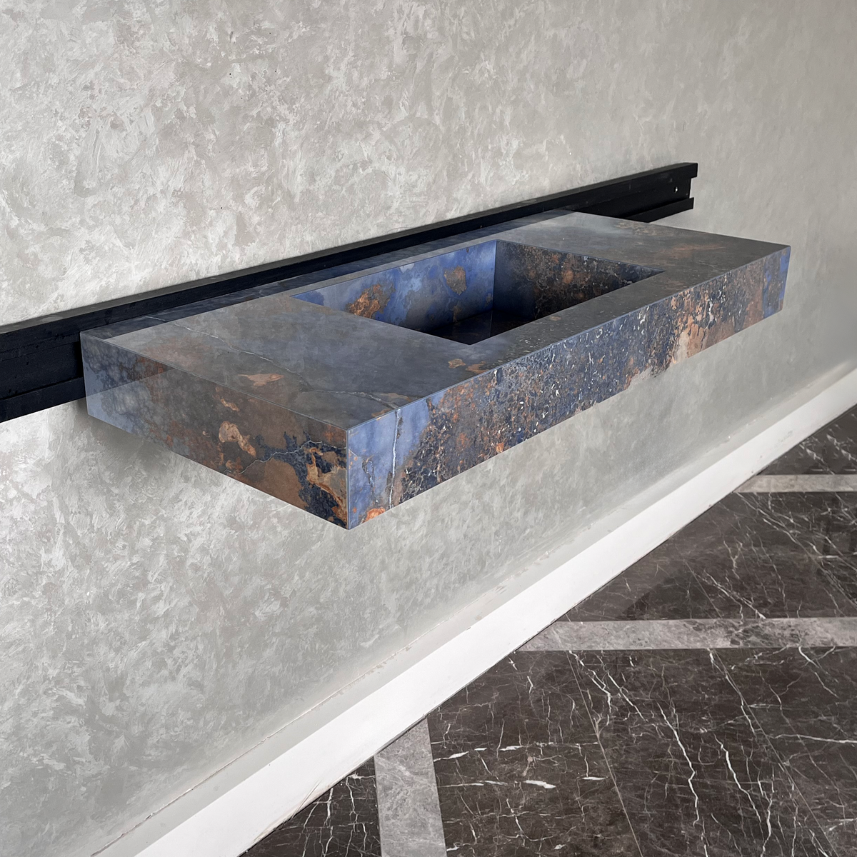 Engineered Stone Thunderstorm Sink - Handcrafted High ES-043, photo 4 of 9