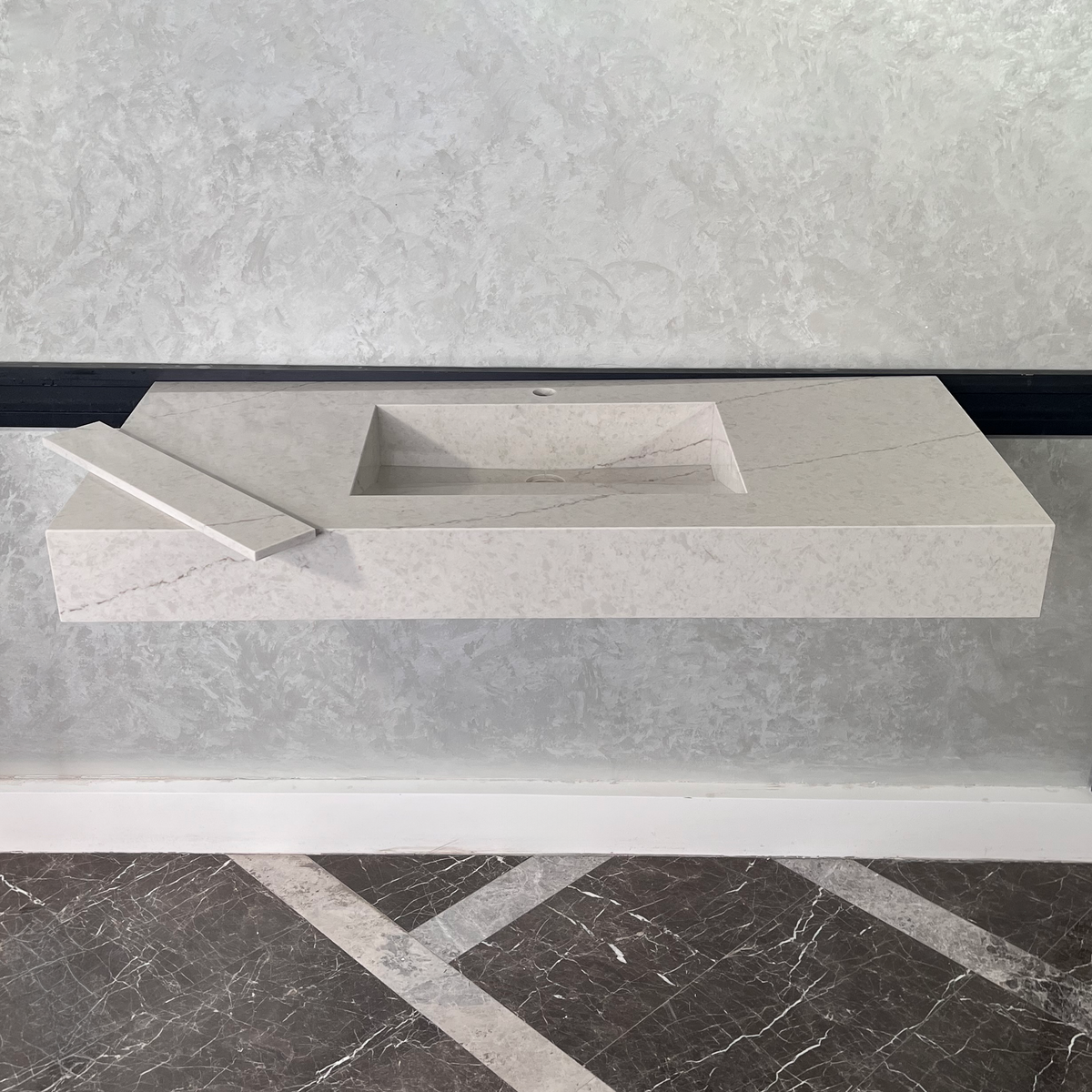 Quartz Kitchen Sink Coante Alba Via Natural Stone Pattern Premium Handcrafted Custom, photo 8 of 8